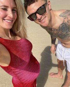 Kieran Trippier with his wife