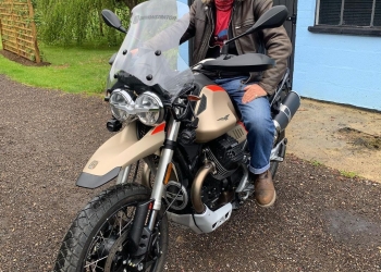 Henry Cole on Motor Guzzi