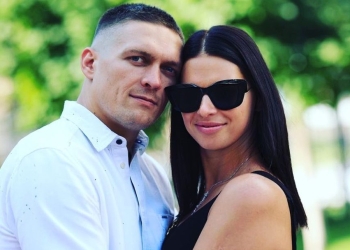 Yekaterina Usyk with her husband
