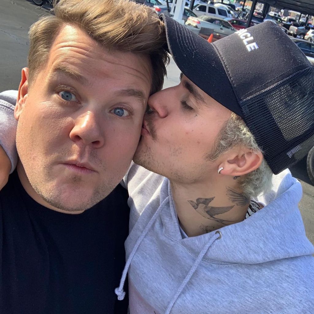 James with Justin Bieber