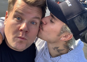 James with Justin Bieber