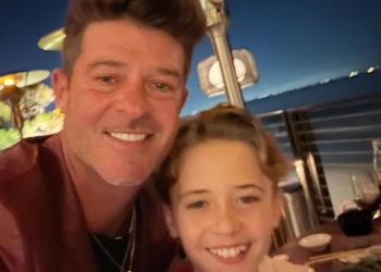 Julian Fuego Thicke with his father Robin Thicke