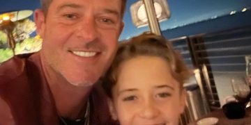 Julian Fuego Thicke with his father Robin Thicke