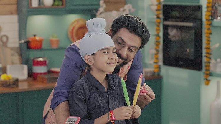 Ranveer Brar with his son